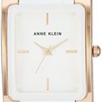 Anne Klein Women’s AK/2952WTRG Rose Gold-Tone and White Ceramic Bracelet Watch