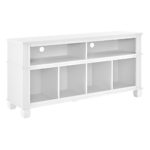 Ameriwood Home Woodcrest TV Stand for TVs up to 55″, White