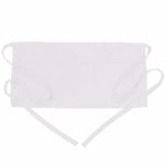 BOHARERS Waist Apron with 3 Pockets – White Waitress Waiter Server Half Short Aprons Kitchen Restaurant for Women Men Server, 24 X 12 for Holding Server Book Guest Check Card Holder