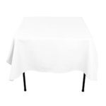 Gee Di Moda Square Tablecloth – 70 x 70 Inch – White Square Table Cloth for Square or Round Tables in Washable Polyester – Great for Buffet Table, Parties, Holiday Dinner, Wedding & More