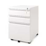 DEVAISE 3-Drawer Mobile File Cabinet with Lock, 19.7″ Depth, Legal/Letter Size, White