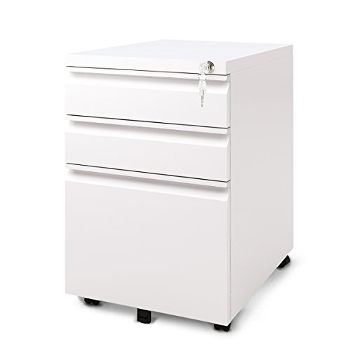 DEVAISE 3Drawer Mobile File with Lock, 19.7″ Depth, Legal