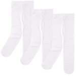 Luvable Friends Baby Girls’ 3 Pack Tights For Baby, white, 18-24 Months