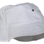 Ted and Jack Beachside Solid Cotton Bucket Hat in White Size S/M