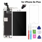 for iPhone 6S Plus Screen Replacement LCD White – with Front Camera Earpiece Proximity Sensor and Repair Tools 3D Touch Screen Digitizer Full Assembly