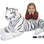 Melissa & Doug Giant Siberian White Tiger – Lifelike Stuffed Animal (over 5 feet long)