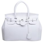 Hot sale?Todaies Simple Larger Capacity Leather Women Shoulder bag Handbag Black (37cm(L)29(H)16cm(W), White)