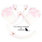 Cat Cosplay Costume Kitten Tail Ears Collar Paws Gloves Anime Lolita Gothic Set