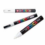 3 kinds of Uni Posca ?WHITE? Paint Marker Pen Extra Fine 0.7mm/Fine Point 0.9-1.3mm/Medium Point 1.8-2.5mm & Our Shop Sticky note/VALUE SET!!!