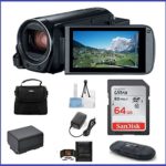 Canon VIXIA HF R800 Full HD Camcorder Bundle, includes: 64GB SDXC Memory Card, Card Reader, Spare Battery and more…