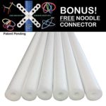 Oodles of Noodles Deluxe Foam Pool Swim Noodles – 6 Pack White 52 Inch Wholesale Pricing Bulk Pack and Free Connector