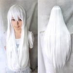 Anogol Vocaloid 32inches Long Straight Wigs Lolita White Cosplay Wig