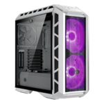 Cooler Master MasterCase H500P Mesh White ATX Mid-Tower Case with 2 x 200mm RGB Fans Tempered Glass Side Panel Cases (MCM-H500P-WGNN-S00)