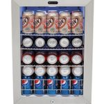 Whynter BR-091WS Beverage Refrigerator with Lock, 90 Can Capacity, Stainless Steel