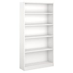 Universal 5 Shelf Bookcase in Pure White
