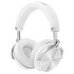 Bluedio T4S Active Noise Cancelling Bluetooth Headphones Over Ear Mic, 57mm Driver Swiveling Wireless Headset, Wired Wireless Headphones Cell Phone/TV/ PC Gift (White)