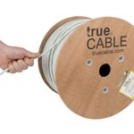 Cat6A Riser (CMR), 1000ft, White, 23AWG 4 Pair Solid Bare Copper, 750MHz, ETL Listed, Unshielded Twisted Pair (UTP), Bulk Ethernet Cable, trueCABLE