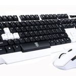 UniFire®High Quality V60 Waterproof 2.4G Wireless Gaming Keyboard with Mouse DPI Control For DESKTOP PC Laptop Wireless Keyboard Mouse Combos (white)