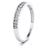 Buy Jewels 10k White Gold 3mm Channel Set Diamond Band Wedding Anniversary Ring (0.15 ct I-J Color Clarity Si2)