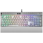 Redragon K550W Gaming Mechanical Keyboard with Wrist Rest and Volume Control, 131 Key RGB LED Illuminated Backlit Yama, Programmable Macro Keys, USB Passthrough for Windows PC Games, White