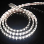 CBConcept UL Listed, 50 Feet, 5500 Lumen, 4000K Soft White, Dimmable, 110-120V AC Flexible Flat LED Strip Rope Light, 930 Units 3528 SMD LEDs, Indoor/Outdoor Use, Accessories Included, [Ready to use]