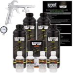 U-POL Raptor Bright White Urethane Spray-On Truck Bed Liner Kit w/FREE Custom Shop Spray Gun with Regulator, 4 Liters