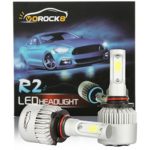 VoRock8 R2 COB H10 9045 9145 8000LM LED Fog Driving Light, Halogen Fog Bulb Replacement, 6500K Xenon White, 1 Pair- 1 Year Warranty