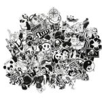 DreamerGO Graffiti Stickers 100 Pieces Black and White Smooth Car Motorcycle Bicycle Skateboard Laptop Luggage Vinyl Sticker