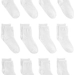 Simple Joys by Carter’s Baby Toddler 12-Pack Sock Crew, White, 2T/3T