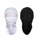 Balaclava Ski Face Mask for Women Men Windproof Motorcycle Tactical Balaclava with Hood Moisture Wicking sun protection for fishing running skiing Cycling Hiking airsoft [2 Pack] (Black+White)