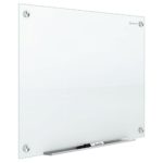 Quartet Glass Whiteboard, Magnetic Dry Erase White Board, 6′ x 4′, Infinity, White Surface (G7248W)