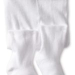 Jefferies Socks Baby-girls Infant Seamless Organic Cotton Tights, White, 6-18 Months