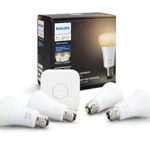 Philips Hue White Ambiance Smart Bulb Starter Kit (4 A19 Bulbs and 1 Hub Works with Alexa Apple HomeKit and Google Assistant)