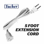 Tucker 5 Ft US Extension Cable Cord US AC 2-Prong Male and Female Power Cable 10A/125V, USA Outlet Saver Power Extension Cord Cable 2 Outlets for NEMA 5-15P to NEMA 5-15R