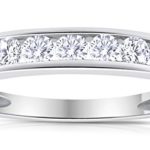 1/2ctw Diamond Channel Wedding Band in 10k White Gold