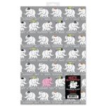 Accoutrements White Elephant Wrapping Paper