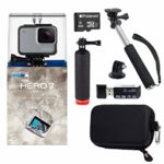 GoPro Hero7 White Bundle with Float Handle, Handheld Monopod, Camera Case, Memory Card Reader, and 8GB MicroSDHC Card