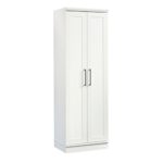 Sauder 422425 HomePlus Storage Cabinet, 23.31″ L x 17″ W x 70.91″ H, Soft White Finsih