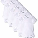 Gerber Baby 5-Pack Organic Short-Sleeve Onesies Bodysuit, White, 3-6 Months