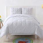 Laura Hart Kids Pleated Solid White XL Comforter Set, Twin X-Large, White Pleated