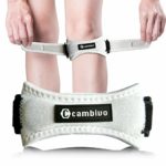 CAMBIVO Patella Knee Strap, 2 Pack Pain Relief Knee Brace & Patellar Tendon Support Band for Running, Hiking, Volleyball, Jumpers Knee, Tendonitis, Arthritis and Injury Recovery (White)