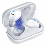 True Wireless Earbuds Bluetooth Headphones, ROCK SPACE TWS Sport Earbuds IPX5 Waterproof Mini in-Ear Noise Cancelling Earphones, 12H Playtime 3D Stereo with Built-in Mic & Charging Case (White)