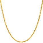 Lifetime Jewelry Gold Chain Necklace Jewelry for Women & Men [ 1mm Rope Chain ] – Up to 20X More 24k Plating Than Other Pendant Necklaces Chains – Yellow or White Gold – 16 to 30 inches