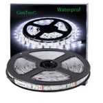 GuoTonG Flexible Waterproof LED Light Strip, 300 Units SMD 2835 LEDs, 6000K Daylight White 12V LED Tape, Led Ribbon, 16.4ft/5m Lighting Strips