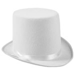White Top Hat – Costume Top Hat – Felt Top Hat by Funny Party Hats