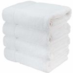 Luxury Bath Towels for Bathroom-Hotel-Spa-Kitchen-Set – Circlet Egyptian Cotton – Highly Absorbent Hotel Quality Towels – Bulk Set of 4-27×54 Inch (White, 4)