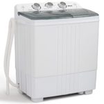 DELLA Small Compact Portable Washing Machine Washer 11lbs Capacity Top Load Laundry with Spin Dryer Combo, White