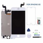 Screen Replacement Fit iPhone 6s LCD Display Touch Screen Digitizer Replacement Full Assembly with Repair Tool Kit(White, iPhone 6s)