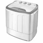 Giantex Portable Compact 13 Lbs Mini Twin Tub Washing Machine Washer Spin Dryer (Gray&White)