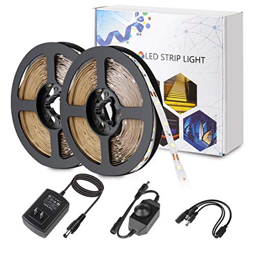 BZONE LED Strip Light 32.8ft Daylight White Dimmable Flexible SMD2835